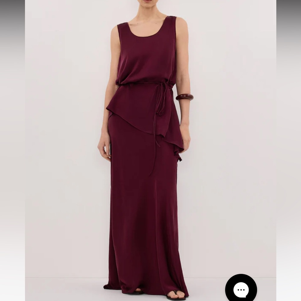 Dissh Lettie merlot silk cami top